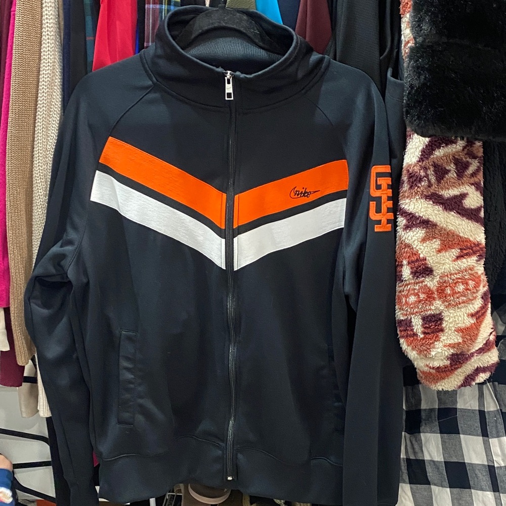 Nike SF Giants Black and Orange Zip-Up Jacket